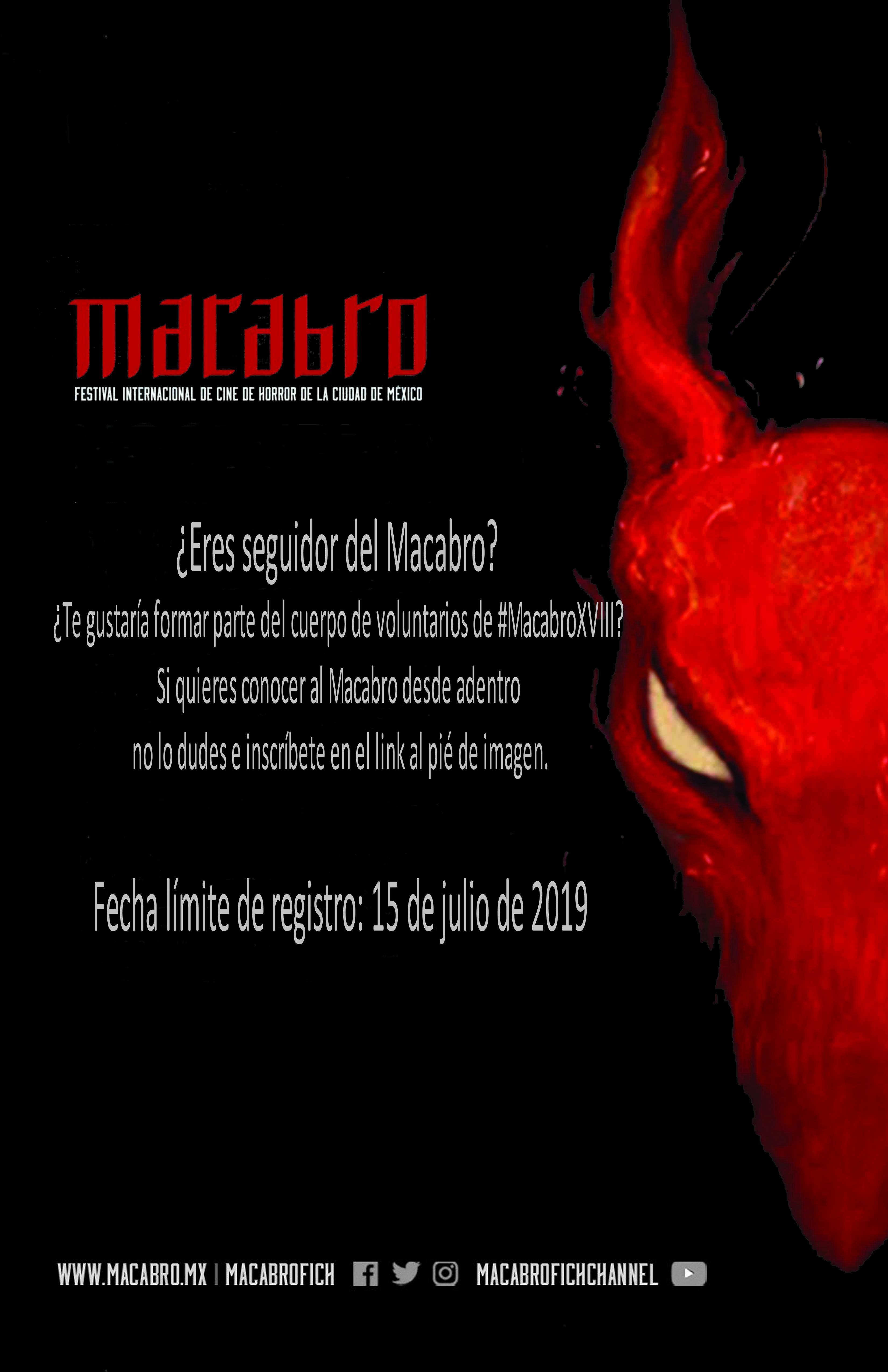 #MacabroXVIII abre su convocatoria de voluntarios