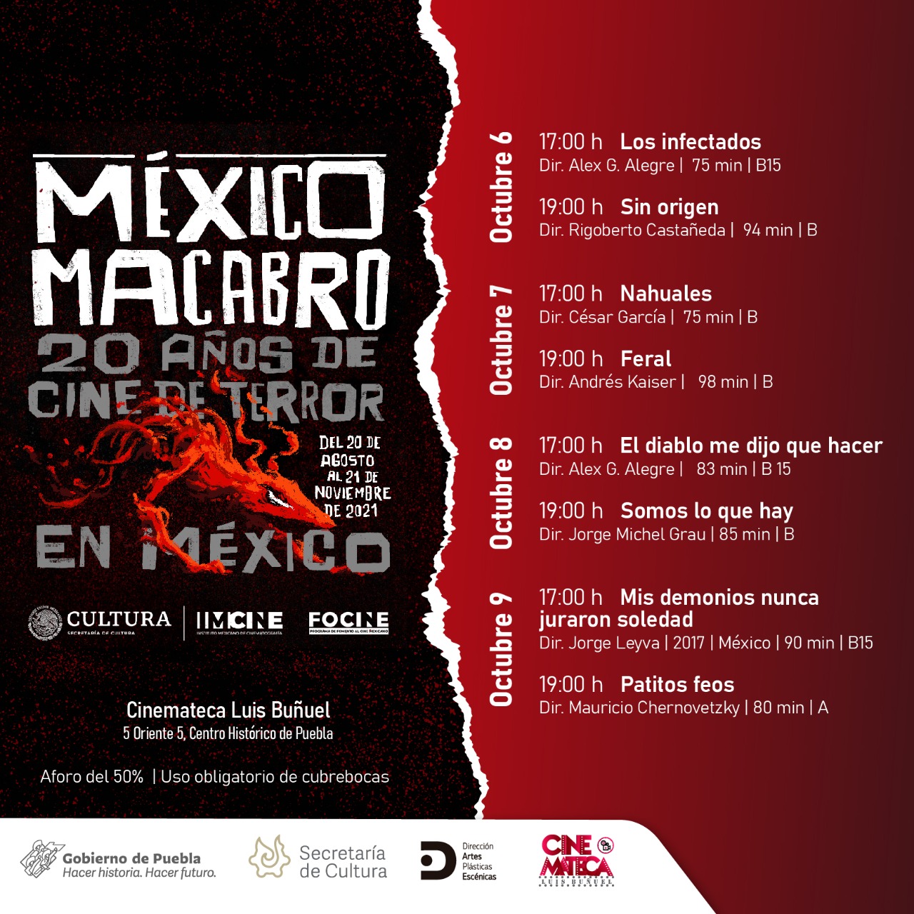 México Macabro en Cinemateca “Luis Buñuel” de Puebla